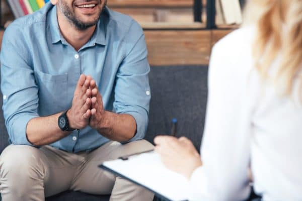 Female Counselor talking to a patient