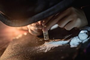 Man doing cocaine