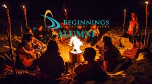 Group meeting on beach