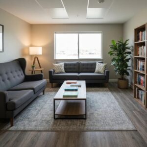 Welcoming therapy room in an Intensive Outpatient Program setting, emphasizing comfort and support