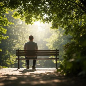 A person in a serene outdoor setting, symbolizing recovery from weed addiction