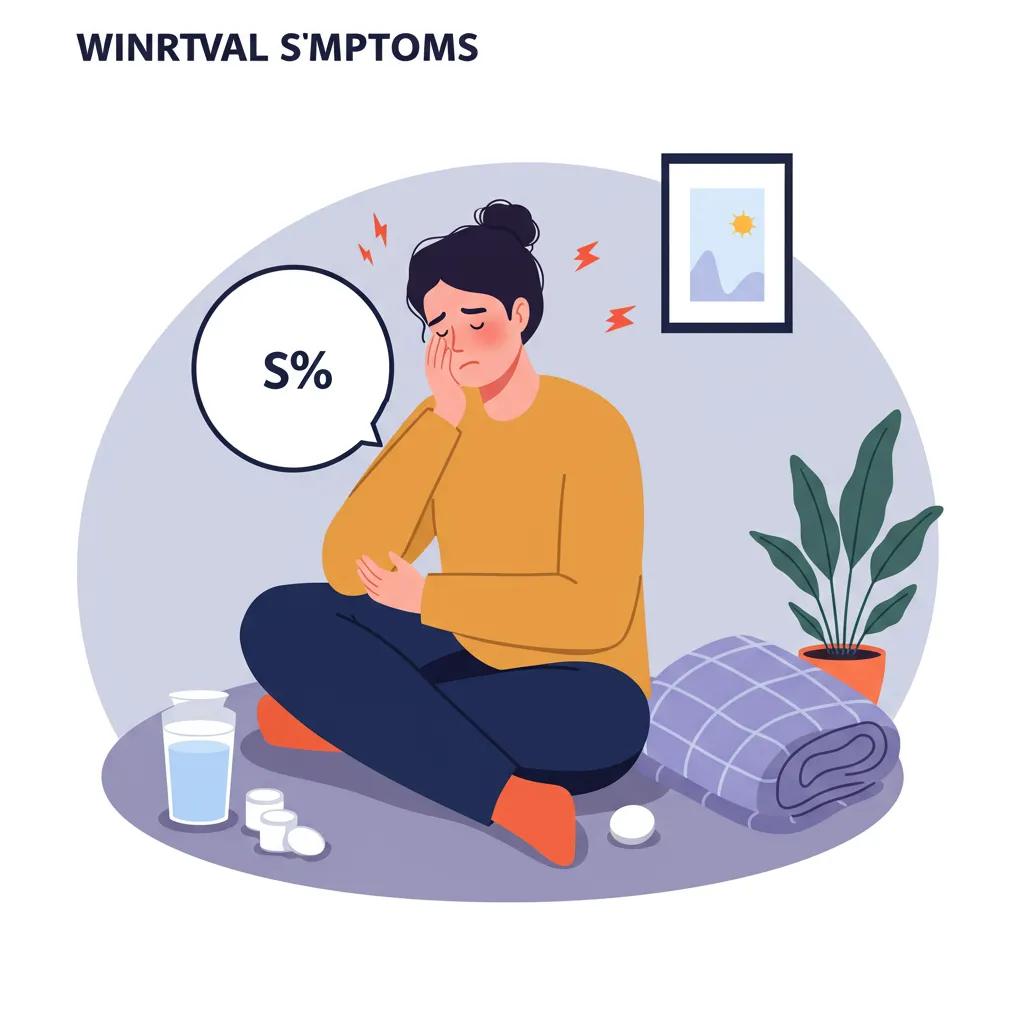 Individual experiencing kratom withdrawal symptoms in a supportive home environment
